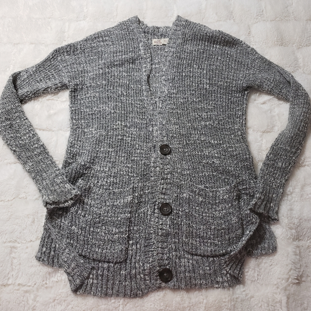 Hollister Cardigan Gray Sweater.